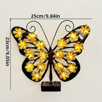 🔥Last Day 49% OFF!🦋Outdoor Metal Butterfly Wall Art Decorative Solar Light