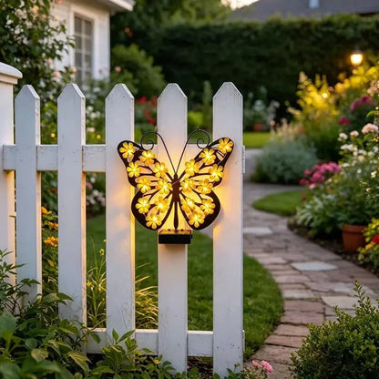 🔥Last Day 49% OFF!🦋Outdoor Metal Butterfly Wall Art Decorative Solar Light