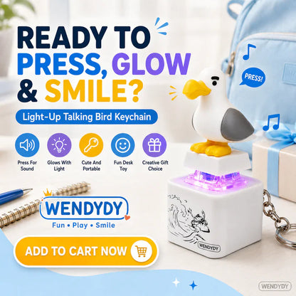 Mine Bird Voice-Activated Light-Up Electronic Keychain