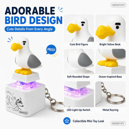 Mine Bird Voice-Activated Light-Up Electronic Keychain