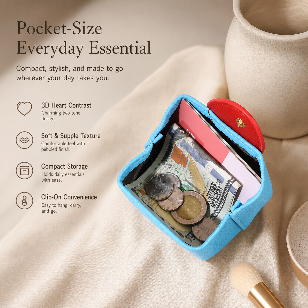 🥹💖A small, divine luxury gift for jewelry lovers --Sweetheart Mini Leather Clutch✨